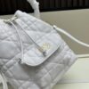 69309de36e68136f4d9ab29d Dior Caro Large Bucket Bag in Black Lambskin