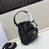 69309def6e68136f4d9ab2af Dior Caro Small Bucket Bag in Black Lambskin from the 2025 Fall Ready-to-Wear Collection