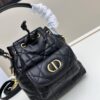 69309df06e68136f4d9ab2b1 Dior Caro Small Bucket Bag in Black Lambskin from the 2025 Fall Ready-to-Wear Collection