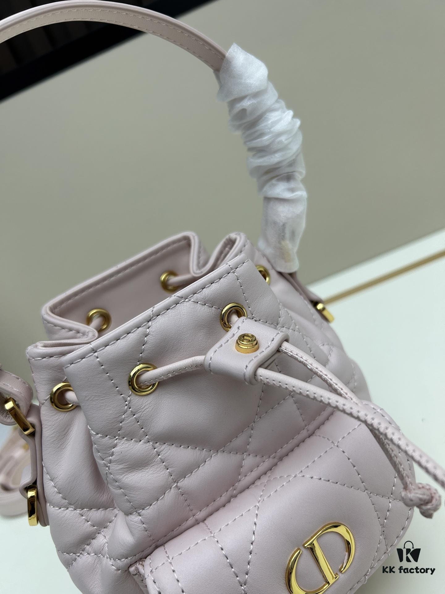 69309df56e68136f4d9ab2b7 Dior Caro Mini Bucket Bag in Black Lambskin from the 2025 Autumn Ready-to-Wear Collection