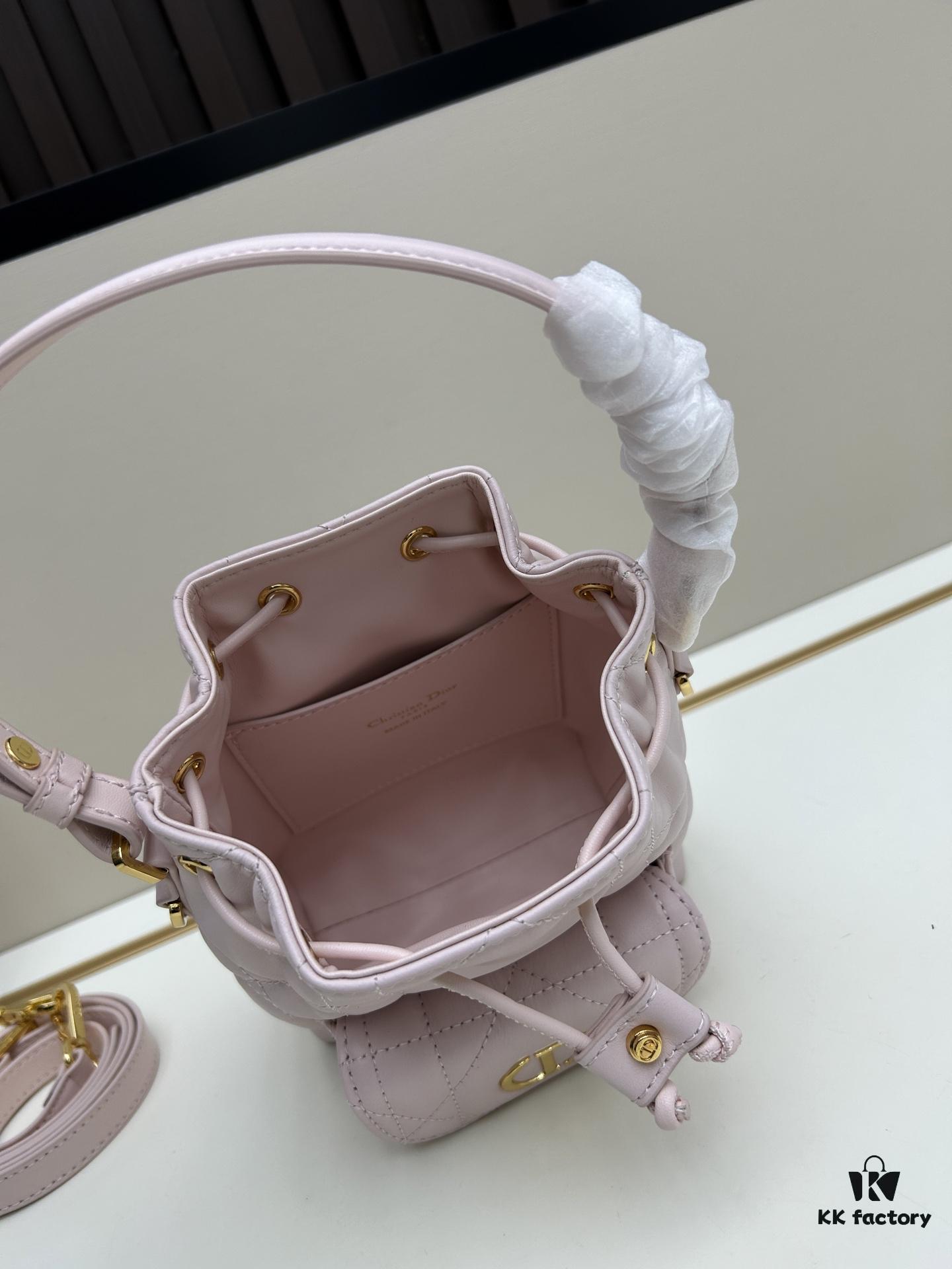 69309df56e68136f4d9ab2b9 Dior Caro Mini Bucket Bag in Black Lambskin from the 2025 Autumn Ready-to-Wear Collection