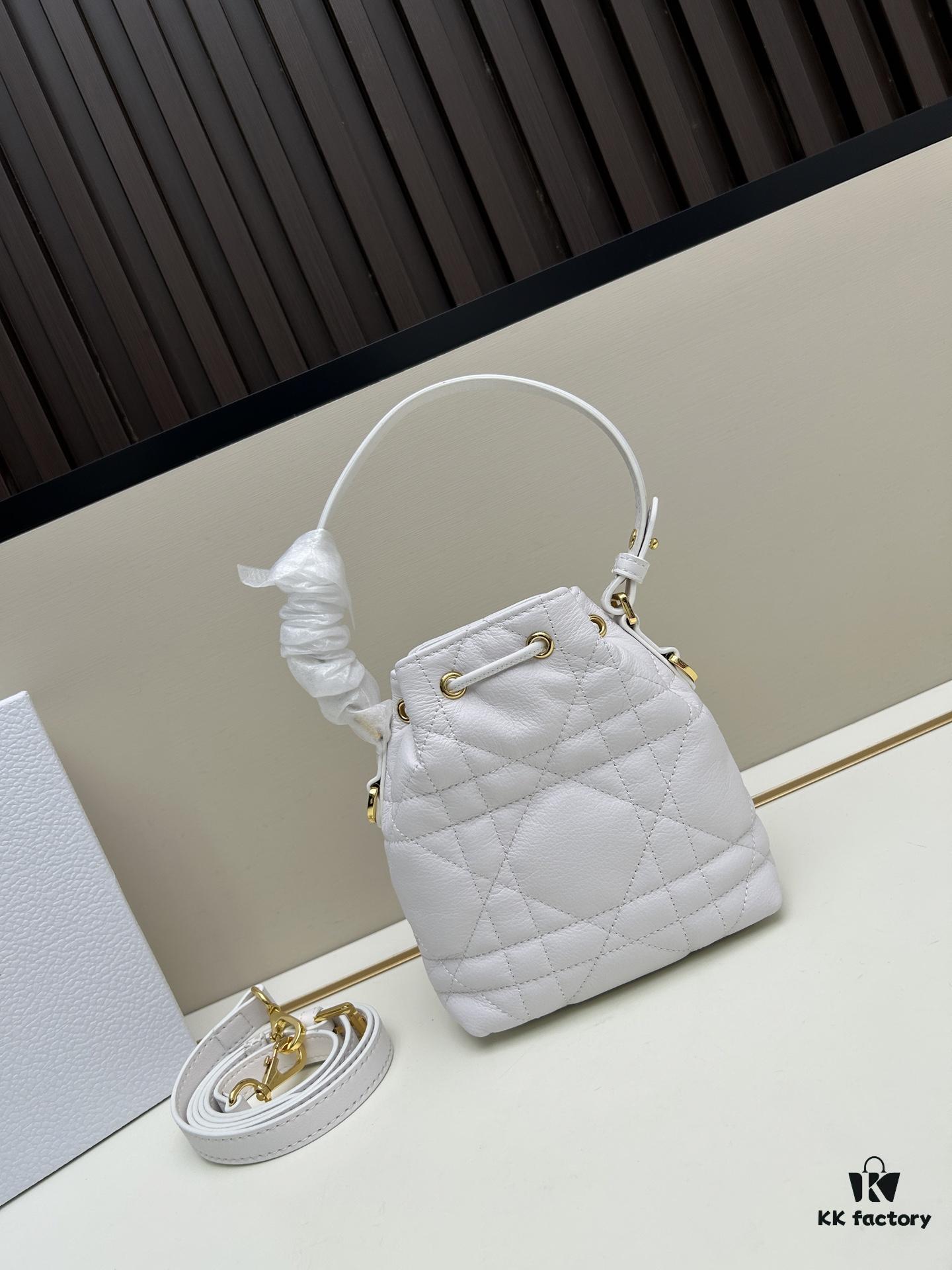 69309df86e68136f4d9ab2bc Dior Caro Small Bucket Bag in Black Lambskin from the 2025 Autumn Ready-to-Wear Collection