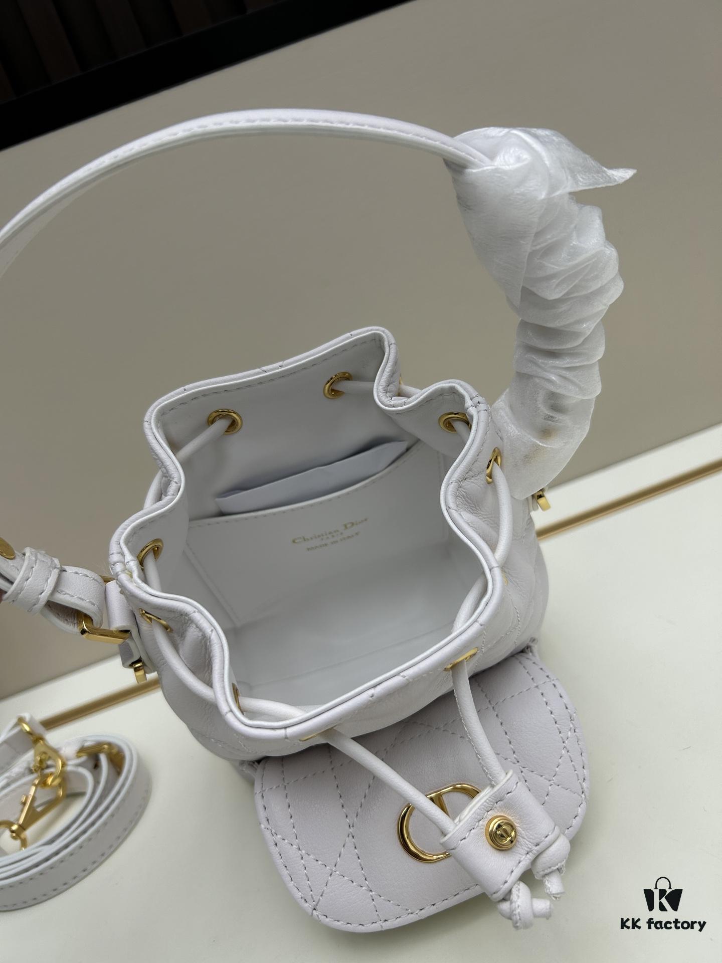 69309dfc6e68136f4d9ab2bf Dior Caro Small Bucket Bag in Black Lambskin from the 2025 Autumn Ready-to-Wear Collection