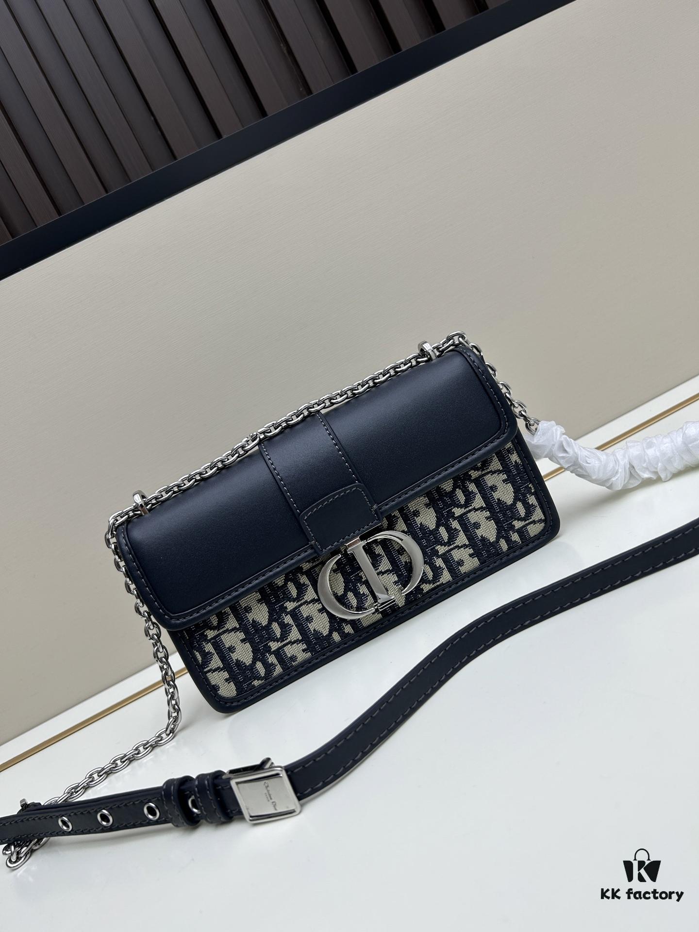 69309e2b6e68136f4d9ab30e Small Size Authentic Silver Hardware Dior 30 Montaigne Bag with Box
