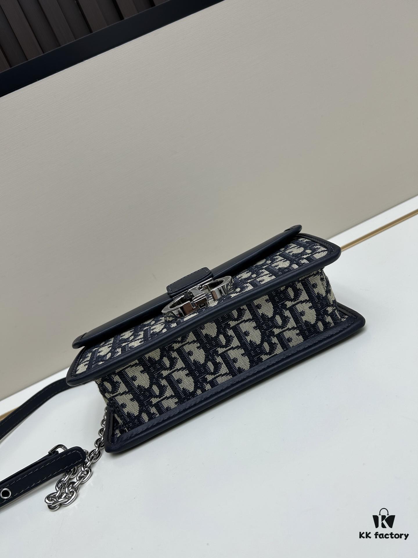 69309e2e6e68136f4d9ab314 Small Size Authentic Silver Hardware Dior 30 Montaigne Bag with Box
