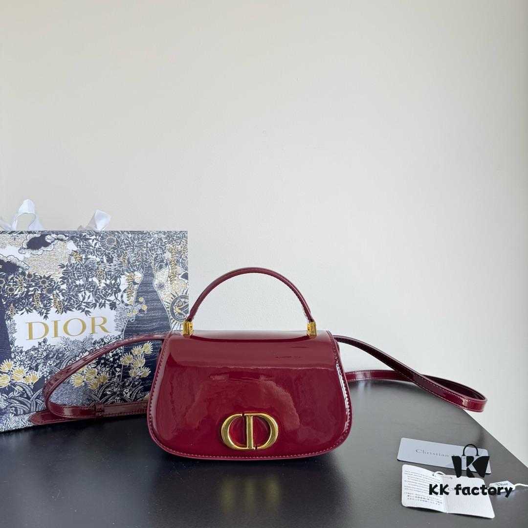 69309e336e68136f4d9ab31f Small 30 Montaigne Avenue Top Handle Bag in Patent Lambskin