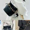 69309e3b6e68136f4d9ab32f Dior Jolie Bucket Bag in Black Calfskin with Cannage Stitching, 2025 New Arrival