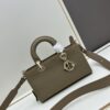 69309e3e6e68136f4d9ab334 Lady D-Sire My ABCDior Large and Small Handbag in Blush Beige Crushed Grain Calfskin Leather