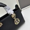 69309e406e68136f4d9ab338 Large and Small Lady D-Sire My Abcdior Handbag in Blush Beige Crocodile-Embossed Calfskin Leather