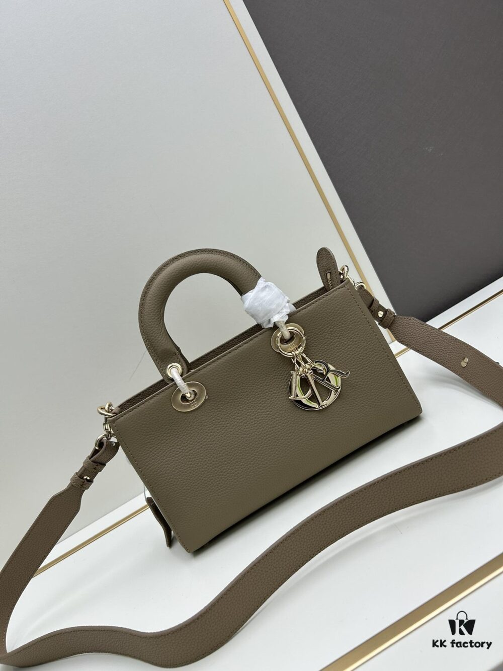 69309e436e68136f4d9ab33d Large and Small Lady D-Sire My ABCDior Handbag in Blush Beige Calfskin with Crocodile Texture