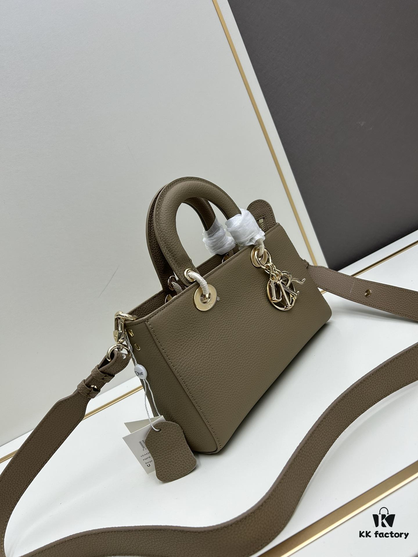 69309e456e68136f4d9ab33f Large and Small Lady D-Sire My ABCDior Handbag in Blush Beige Calfskin with Crocodile Texture