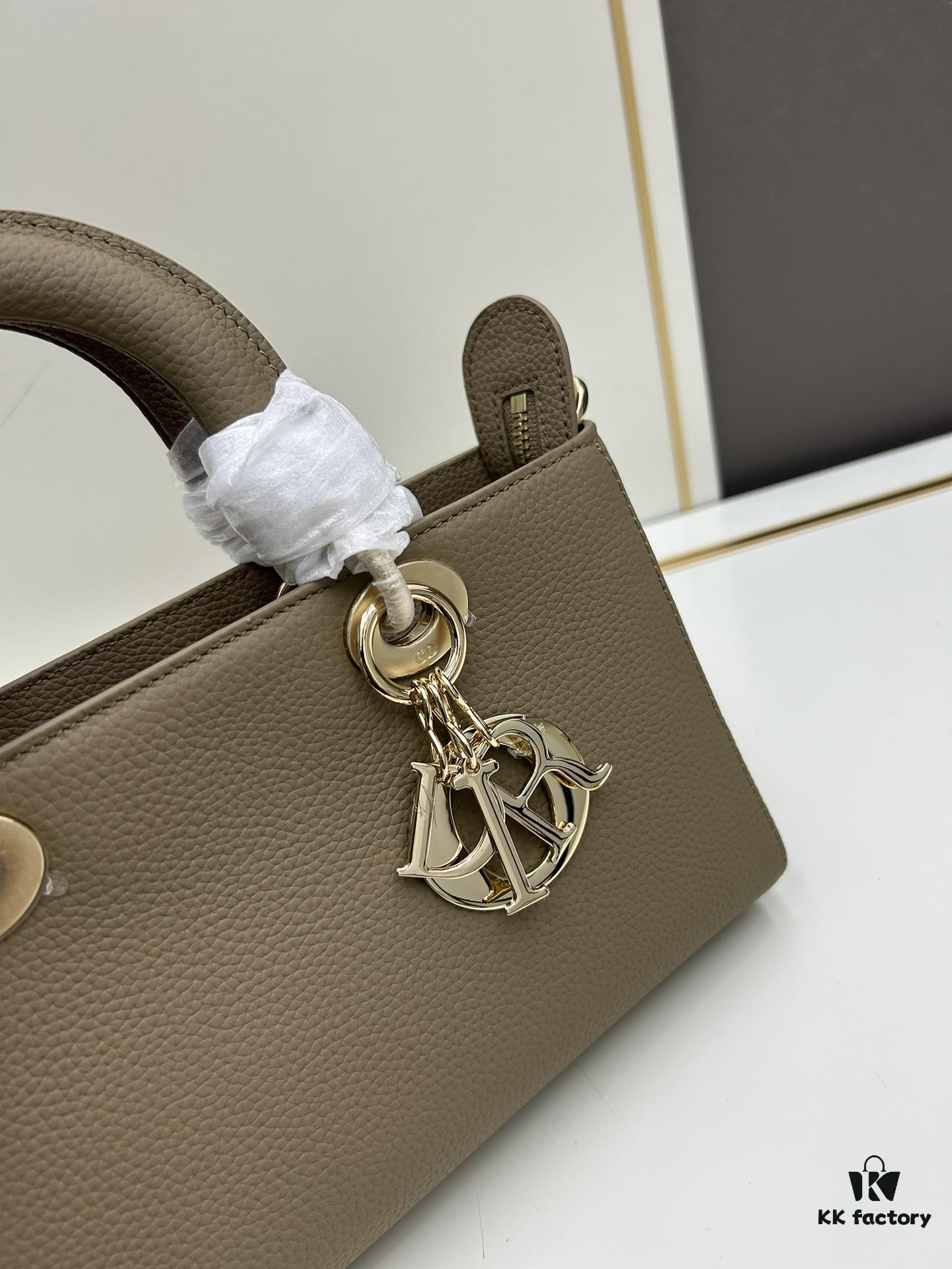 69309e466e68136f4d9ab340 Large and Small Lady D-Sire My ABCDior Handbag in Blush Beige Calfskin with Crocodile Texture