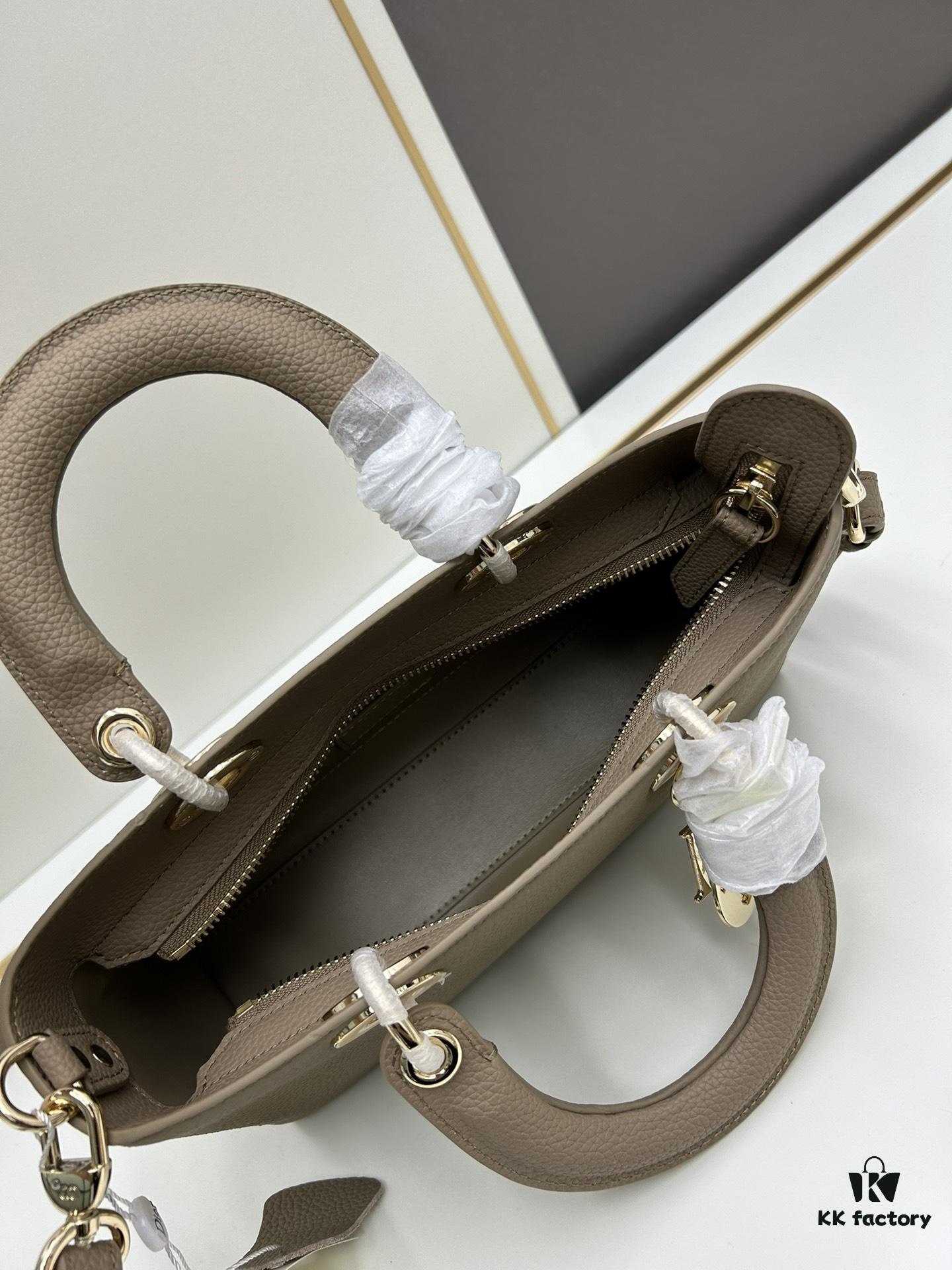 69309e476e68136f4d9ab344 Large and Small Lady D-Sire My ABCDior Handbag in Blush Beige Calfskin with Crocodile Texture