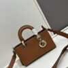 69309e486e68136f4d9ab346 Large and Small Lady D-Sire My Abcdior Handbag in Blush Beige Crocodile-Grain Calfskin Leather