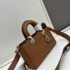 69309e486e68136f4d9ab347 Large and Small Lady D-Sire My Abcdior Handbag in Blush Beige Crocodile-Grain Calfskin Leather