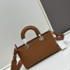 69309e486e68136f4d9ab348 Large and Small Lady D-Sire My Abcdior Handbag in Blush Beige Crocodile-Grain Calfskin Leather