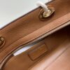 69309e4d6e68136f4d9ab34e Large and Small Lady D-Sire My Abcdior Handbag in Blush Beige Crocodile-Grain Calfskin Leather