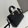 Large and Small Lady D-Sire My Abcdior Handbag in Blush Beige Cracked Calfskin