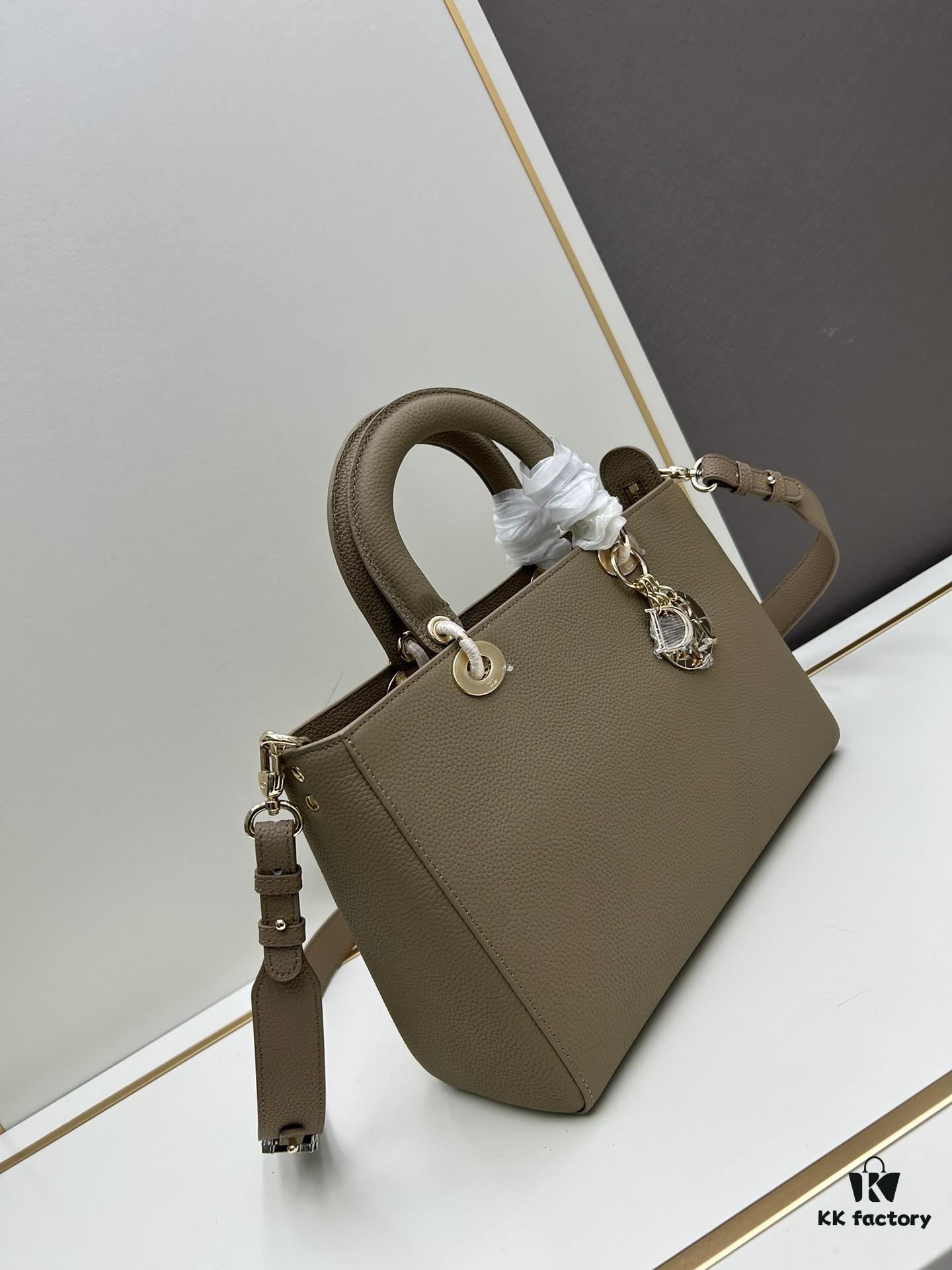 69309e576e68136f4d9ab360 Lady D-Sire My ABCDior Large and Small Handbag in Blush Beige Cracked Calfskin Leather