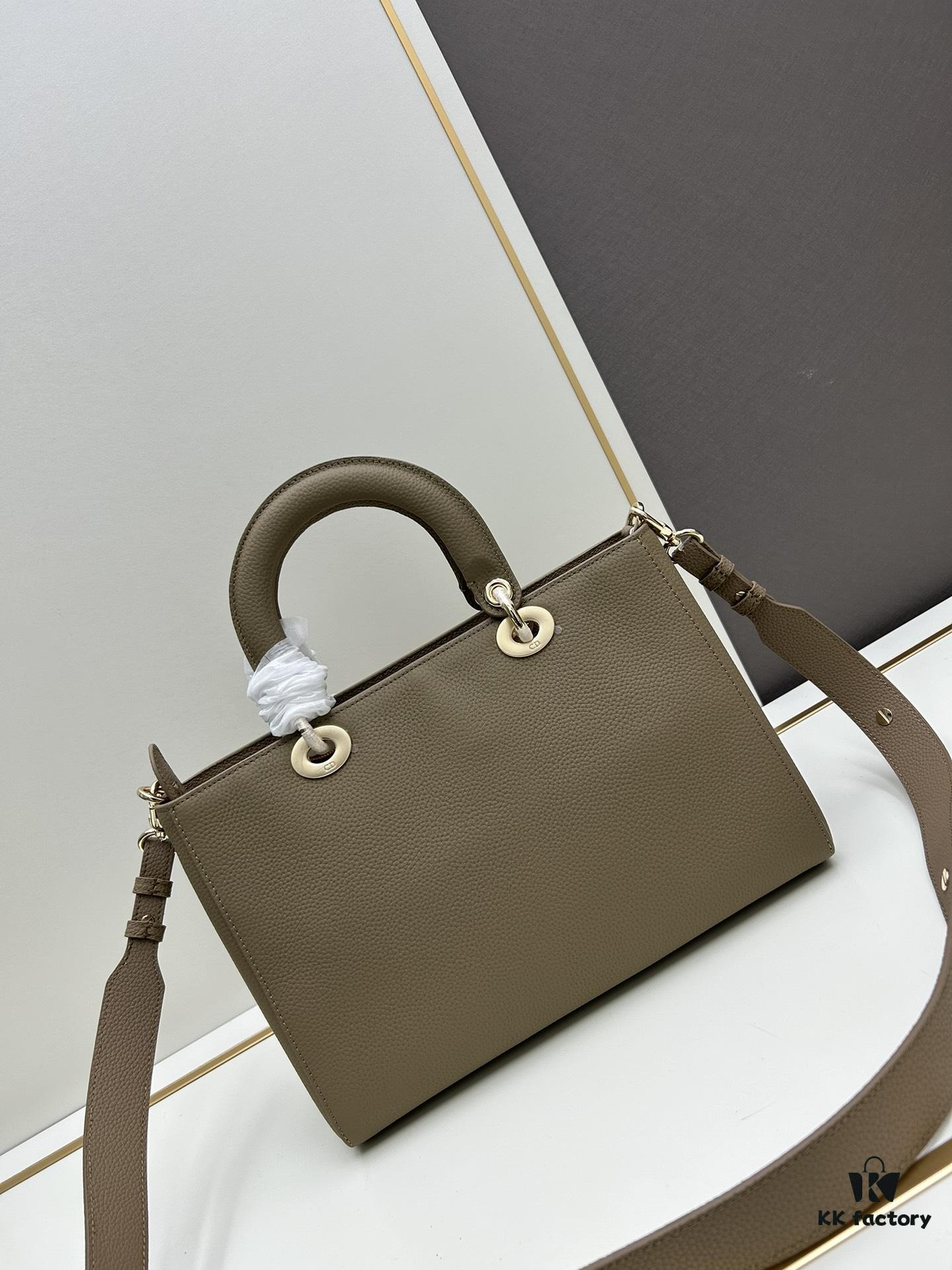 69309e586e68136f4d9ab362 Lady D-Sire My ABCDior Large and Small Handbag in Blush Beige Cracked Calfskin Leather