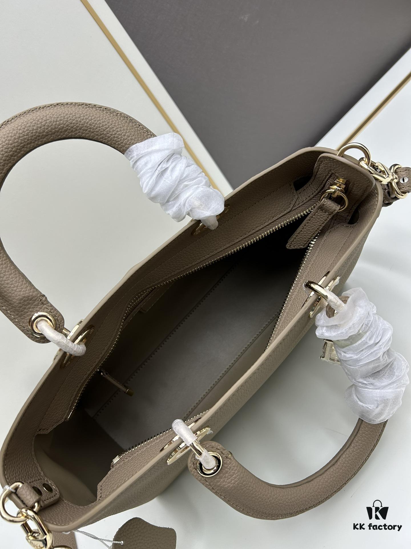 69309e596e68136f4d9ab366 Lady D-Sire My ABCDior Large and Small Handbag in Blush Beige Cracked Calfskin Leather