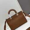 69309e5a6e68136f4d9ab369 Large and Small Lady D-Sire My ABCDior Handbag in Blush Beige Crocodile-Embossed Calfskin Leather