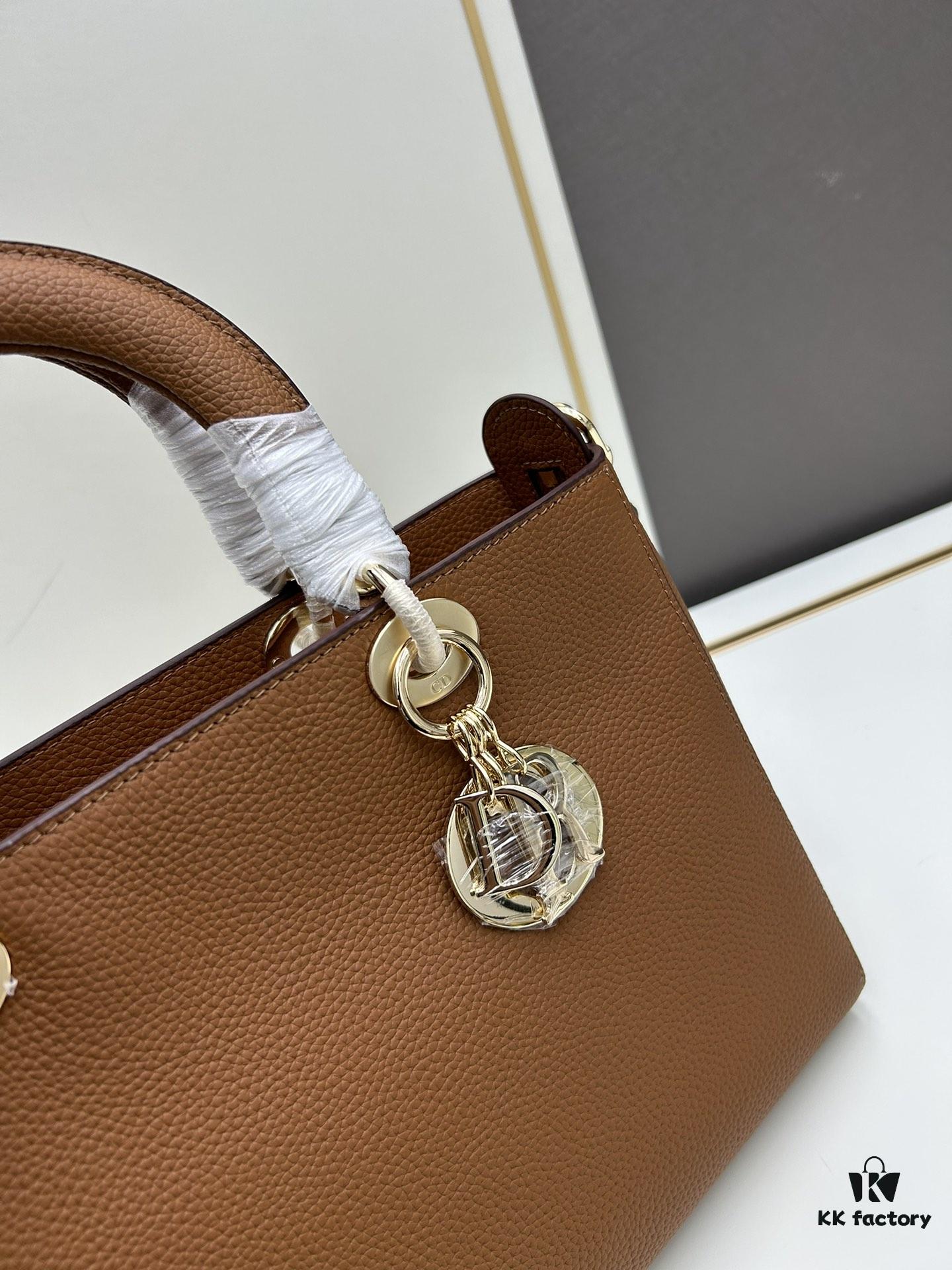 69309e5b6e68136f4d9ab36a Large and Small Lady D-Sire My ABCDior Handbag in Blush Beige Crocodile-Embossed Calfskin Leather