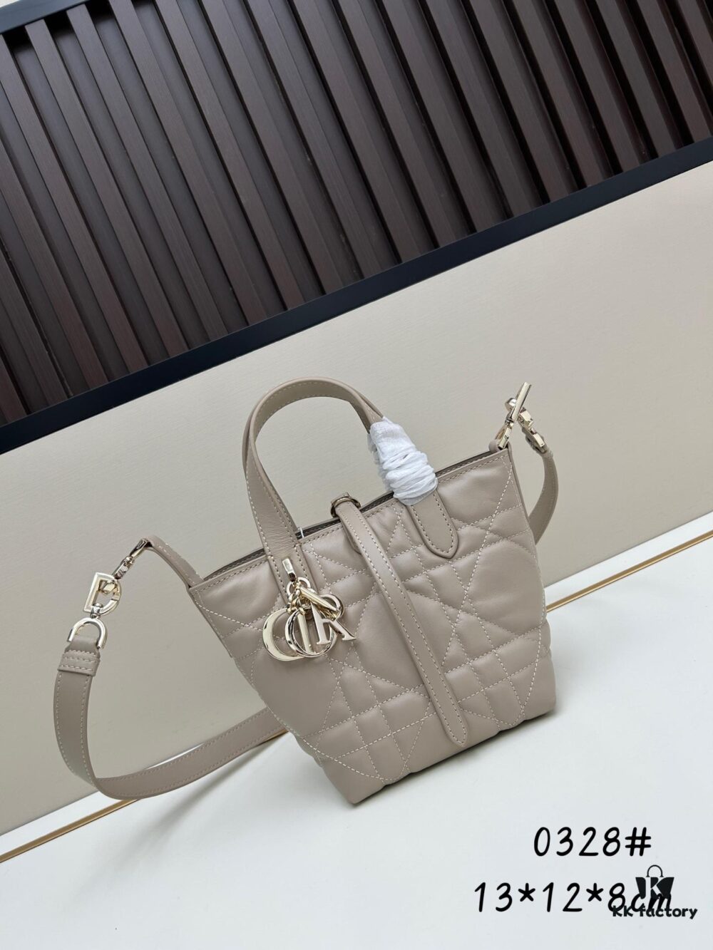 69309e836e68136f4d9ab3b1 Dior Toujours Vertical Handbag in Blush Beige Calfskin Leather - Small Size