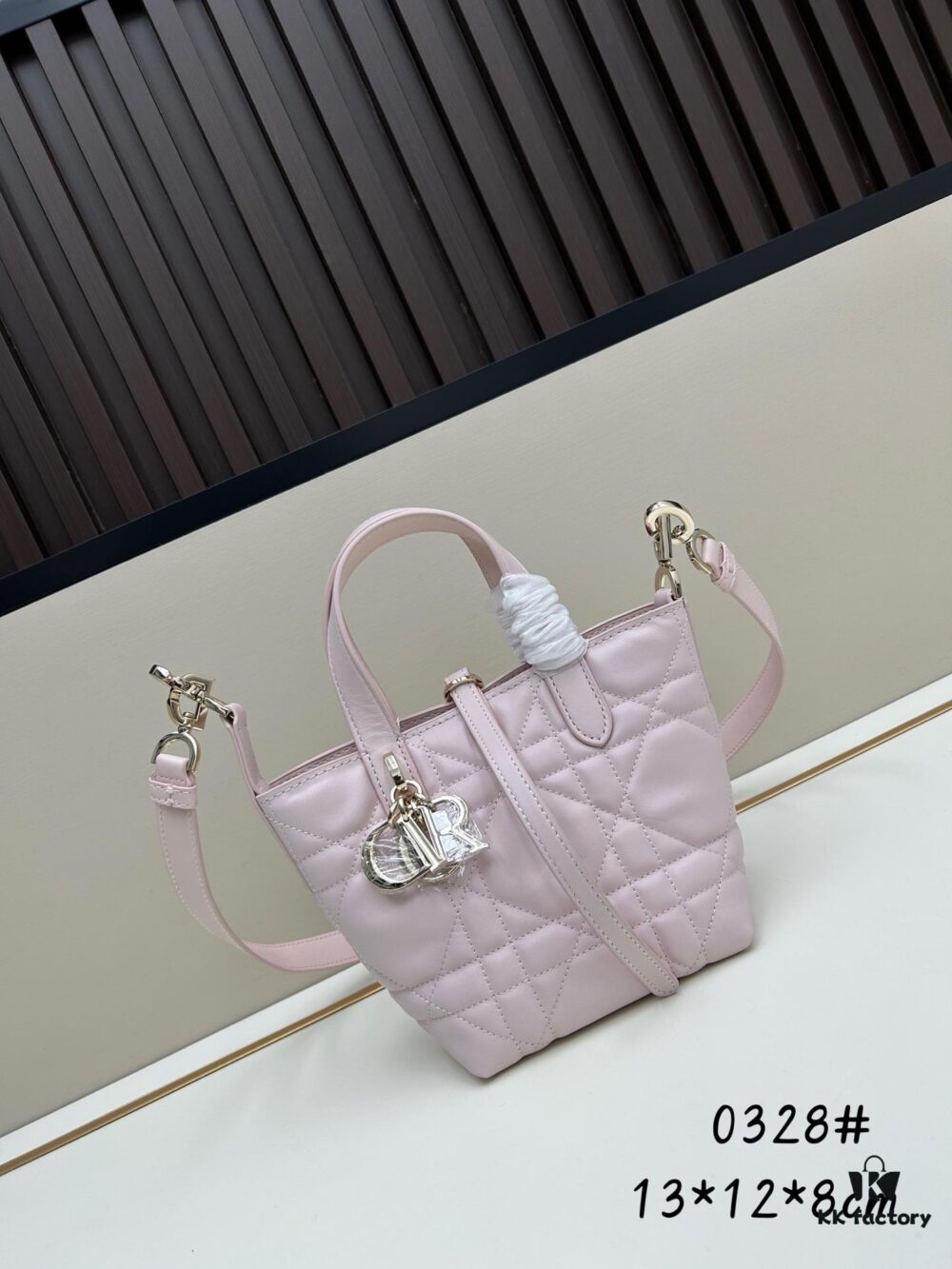 69309e836e68136f4d9ab3b2 Dior Toujours Vertical Handbag in Blush Beige Calfskin Leather with Quilted Diamond Stitching