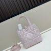 69309e8e6e68136f4d9ab3c4 Dior Toujours Vertical Handbag in Blush Beige Calfskin Leather with Quilted Diamond Stitching