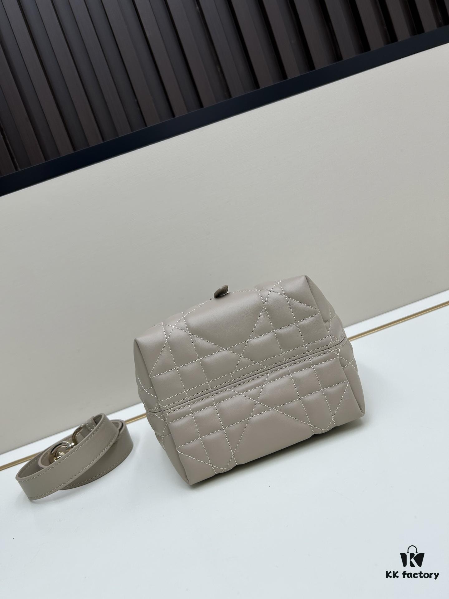 Dior Toujours Vertical Handbag in Blush Beige Calfskin Leather - Small Size