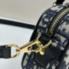 69309eb66e68136f4d9ab412 New Arrival In Stock!! Dior D-Vibe Bowling Bag Mini, Casual Sporty Style, Blue Oblique Print Fabric