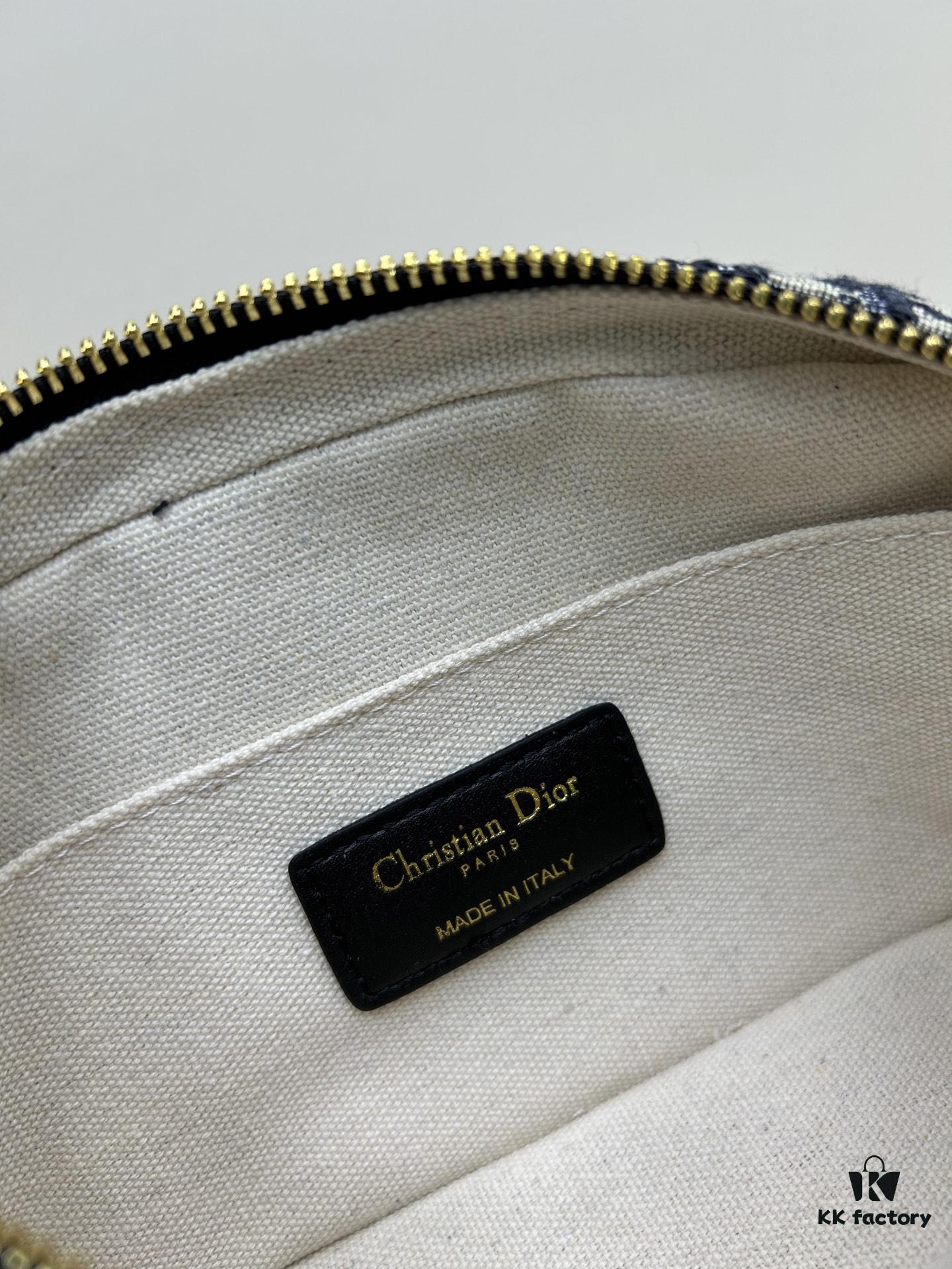 69309eba6e68136f4d9ab413 New Arrival In Stock!! Dior D-Vibe Bowling Bag Mini, Casual Sporty Style, Blue Oblique Print Fabric