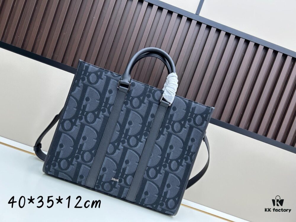 69309ebb6e68136f4d9ab416 Blue Oblique Fabric East-West Tote Bag