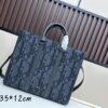 69309ebb6e68136f4d9ab416 Blue Oblique Fabric East-West Tote Bag