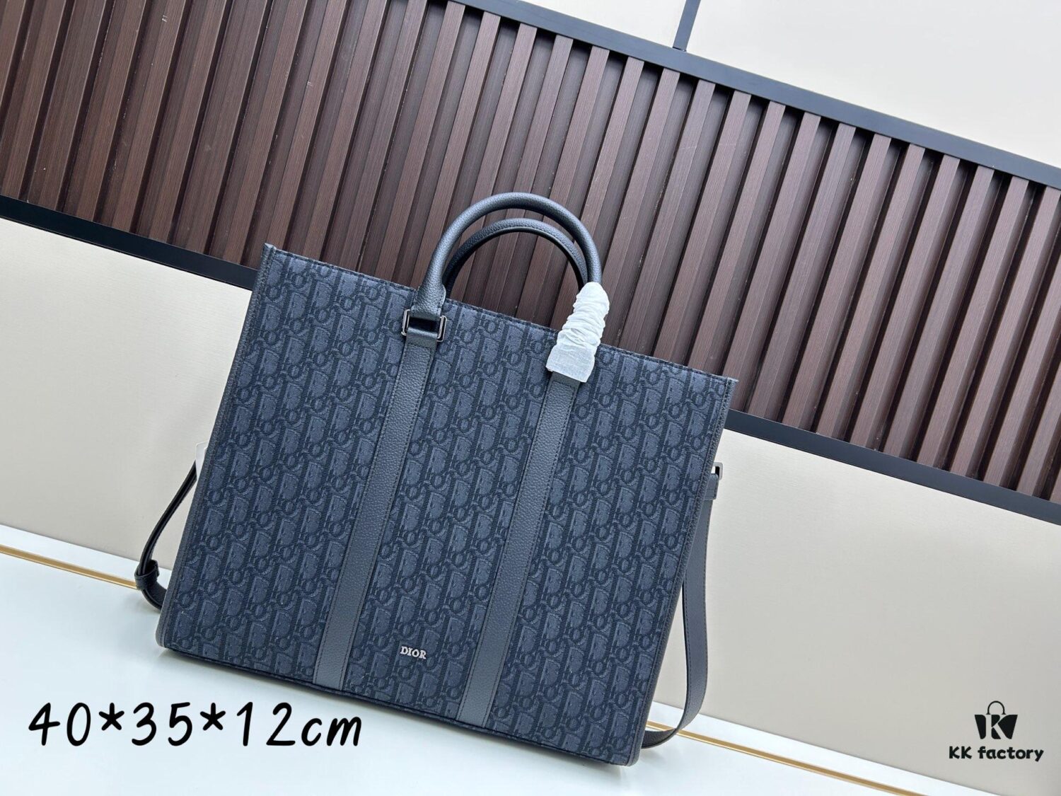 69309ebb6e68136f4d9ab418 Blue Oblique Fabric East-West Tote Bag