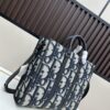 69309ebc6e68136f4d9ab41b Blue Oblique Fabric East-West Tote Bag