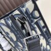 69309ebd6e68136f4d9ab41d Blue Oblique Fabric East-West Tote Bag