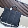69309ec26e68136f4d9ab421 Blue Oblique Fabric East-West Handbag