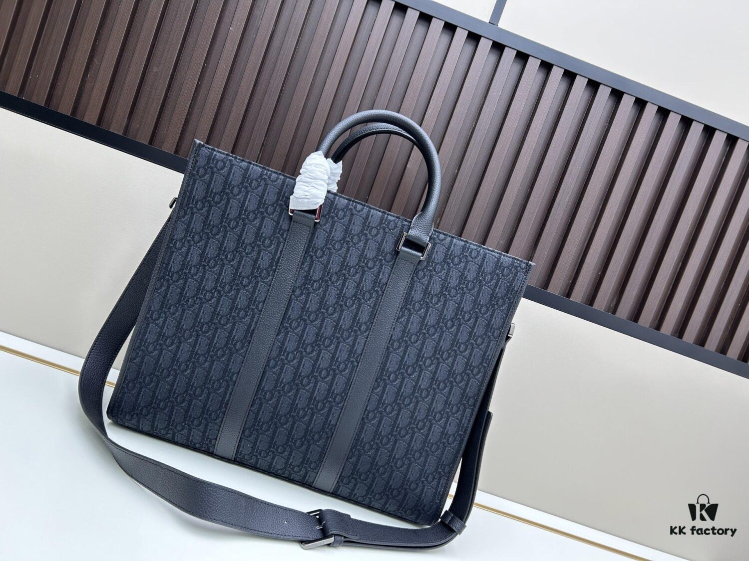 69309ec26e68136f4d9ab421 Blue Oblique Fabric East-West Handbag