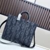 69309ec46e68136f4d9ab428 Blue Oblique Fabric East-West Tote Bag