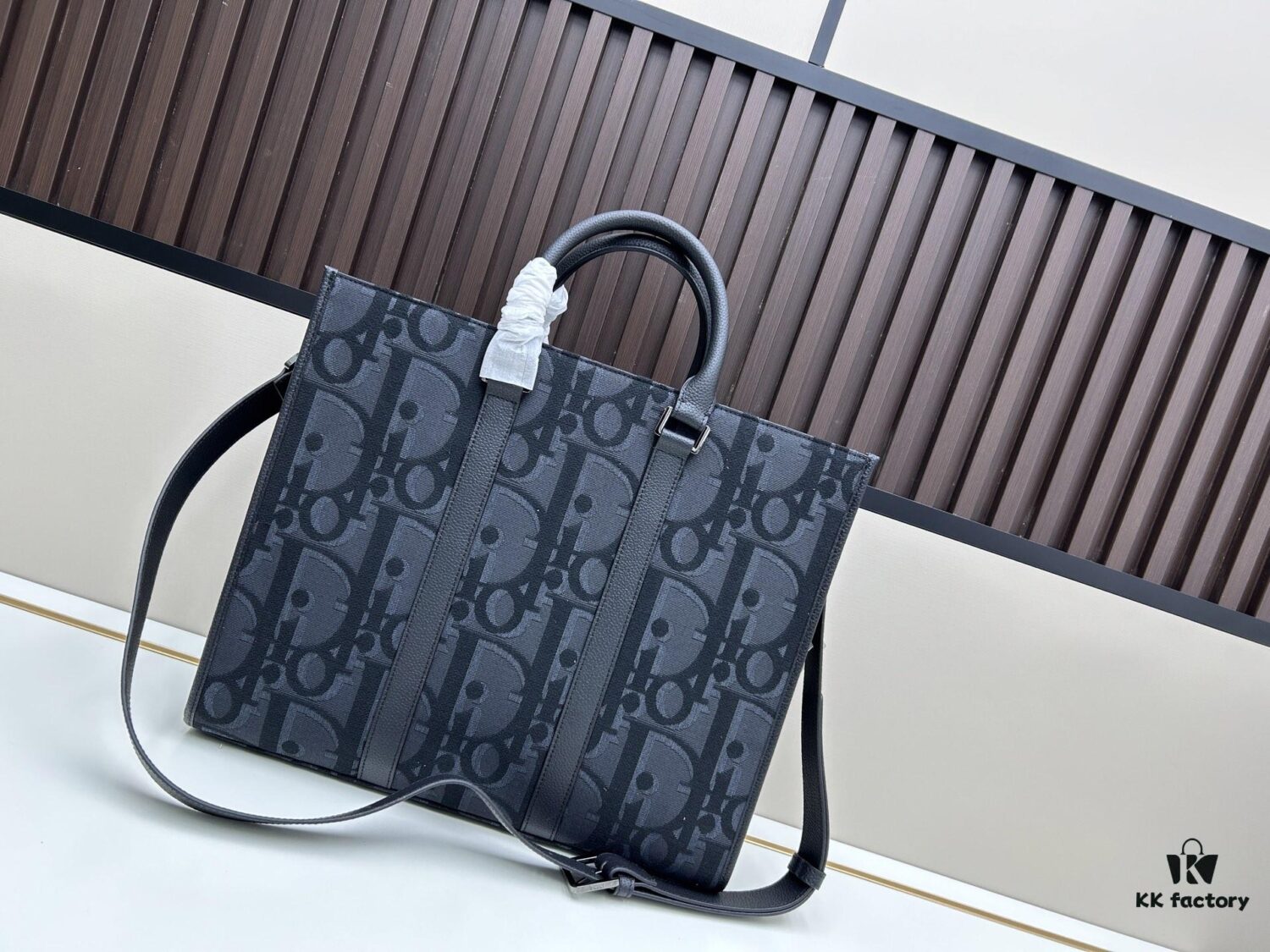 69309ec46e68136f4d9ab428 Blue Oblique Fabric East-West Tote Bag