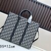 69309ec46e68136f4d9ab429 Blue Oblique Fabric East-West Tote Bag