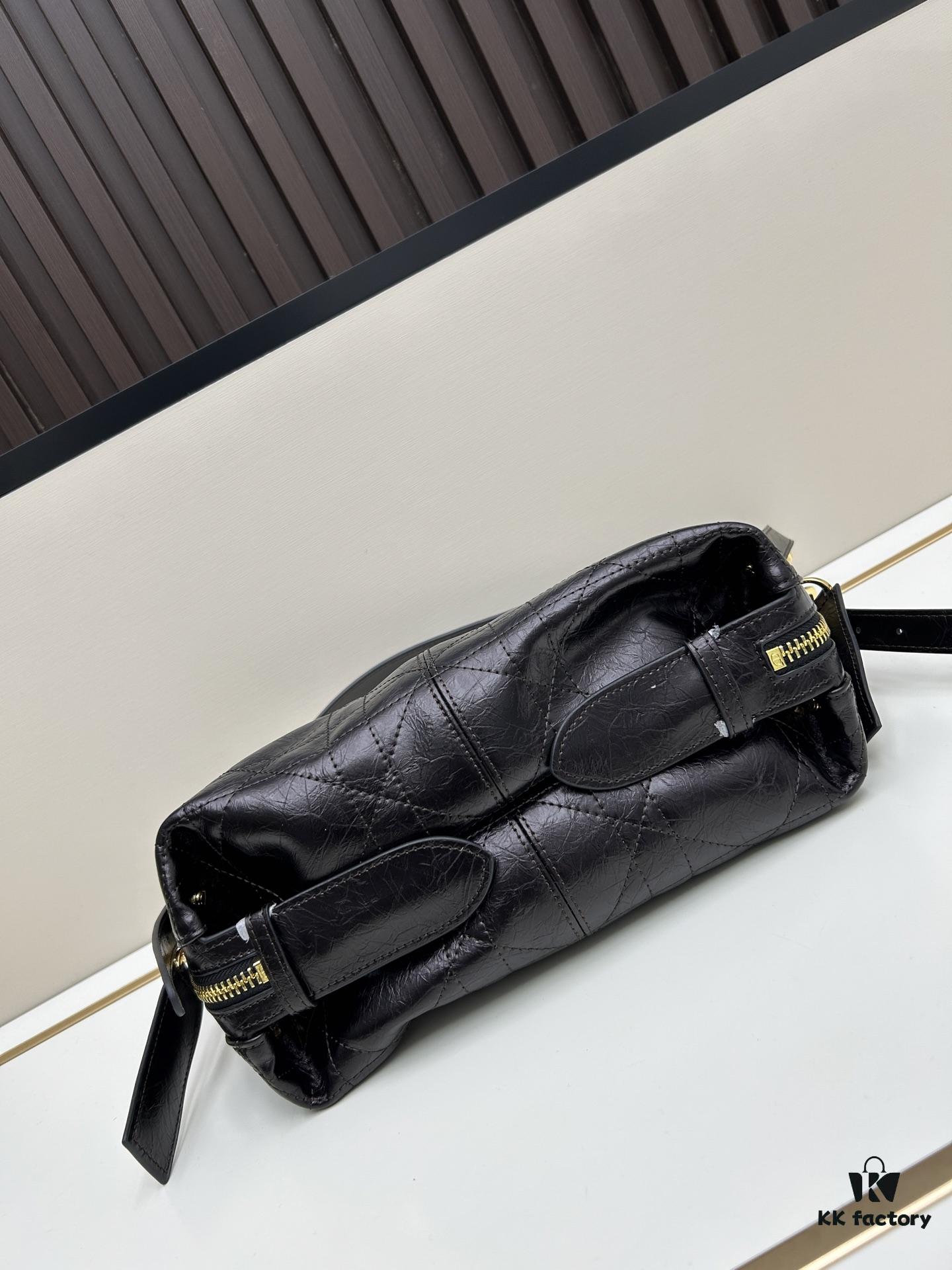 69309ee36e68136f4d9ab45d Large D-Journey Bag in Fabric with Box Calfskin