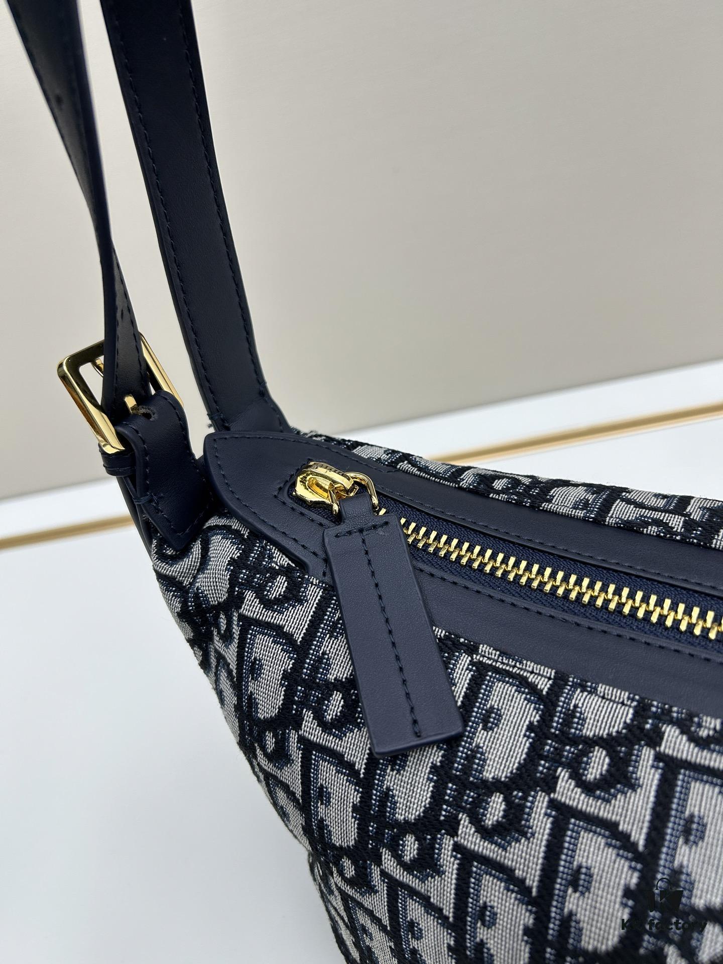 69309eeb6e68136f4d9ab46b Large D-Journey Bag in Fabric with Box Calfskin Leather