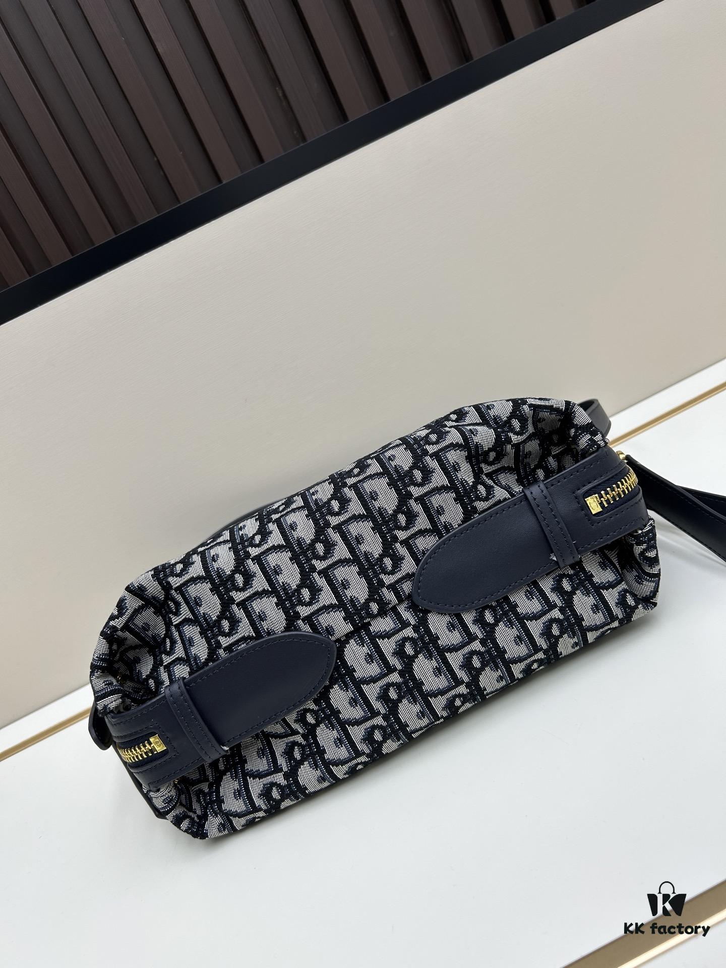 69309eeb6e68136f4d9ab46d Large D-Journey Bag in Fabric with Box Calfskin Leather