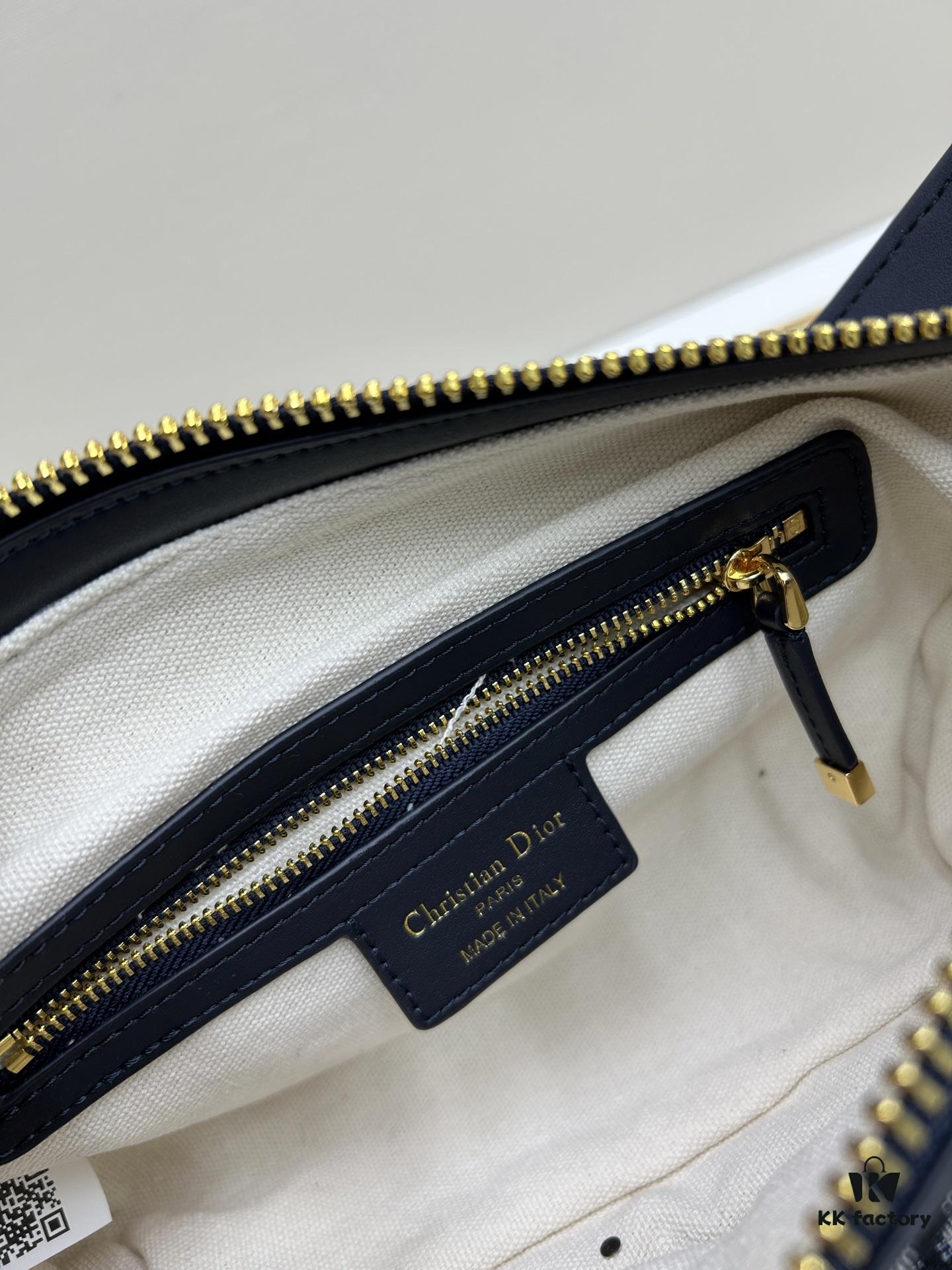 69309eef6e68136f4d9ab470 Large D-Journey Bag in Fabric with Box Calfskin Leather