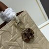 69309f166e68136f4d9ab4b7 Dior Lady Dior Top-Grade Original Leather Quilted Handbag in Black Embossed Chevron Pattern