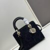 69309f1b6e68136f4d9ab4bc Dior Top-Grade Original Leather Cannage Lady Dior Bag in Black Embossed Quilting