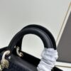 69309f1c6e68136f4d9ab4c1 Dior Top-Grade Original Leather Cannage Lady Dior Bag in Black Embossed Quilting